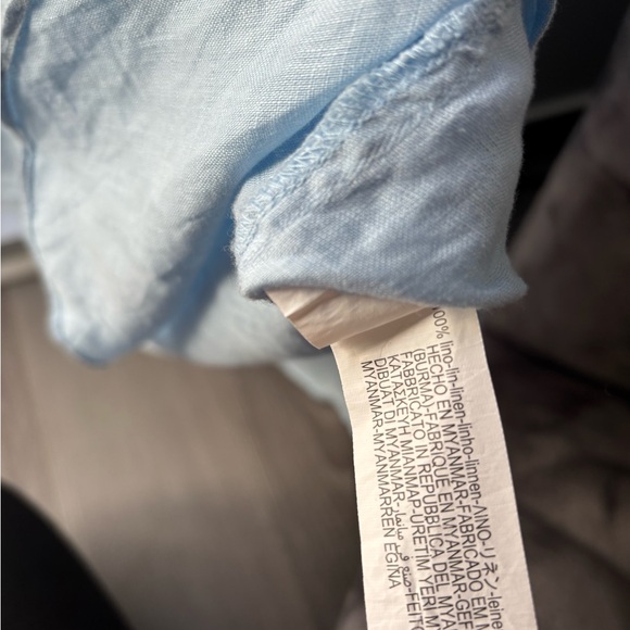 Zara Asymmetric Hem Linen Shirt - Picture 11 of 12